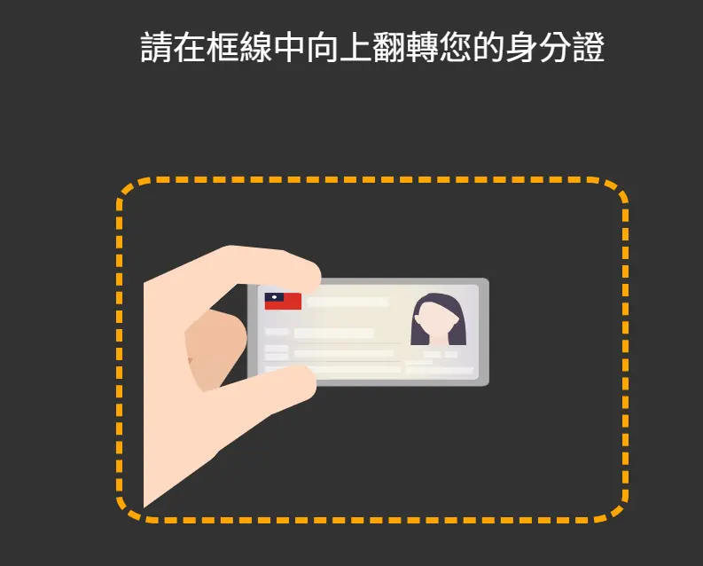 eKYC 系統要求上下翻轉身分證的畫面